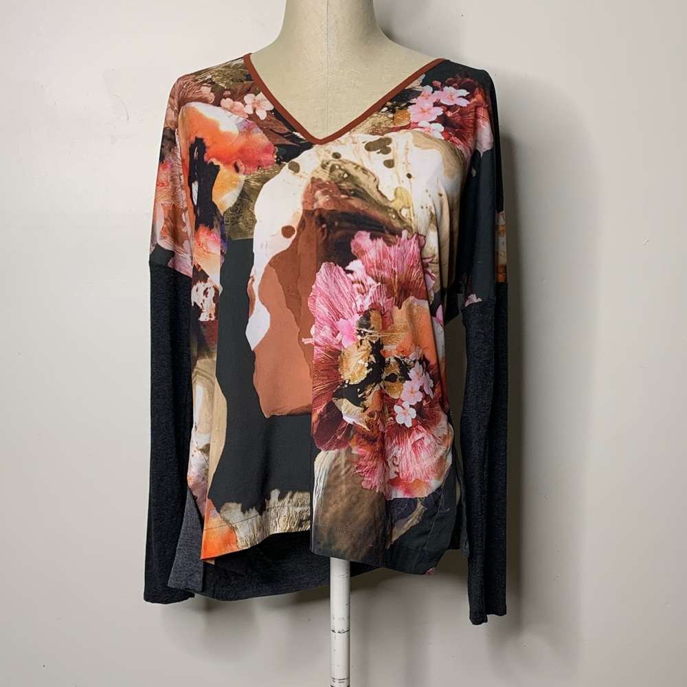 Zara W & B Collection Bold Abstract Floral Sz L